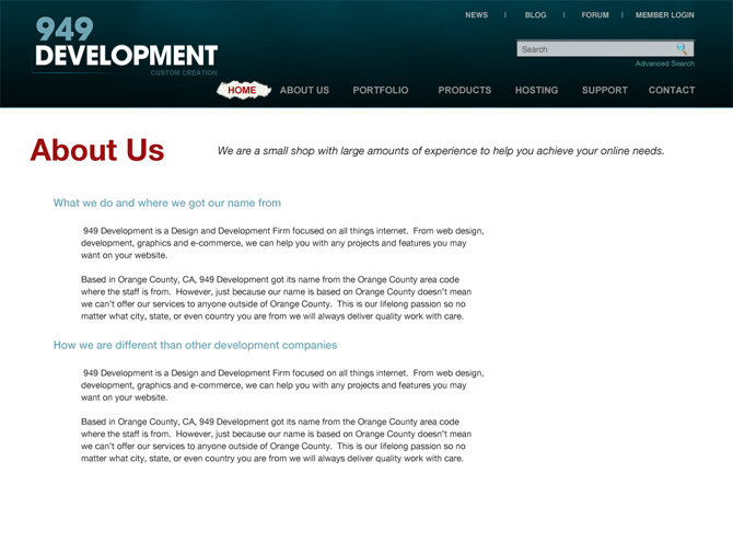 949 Development About Us