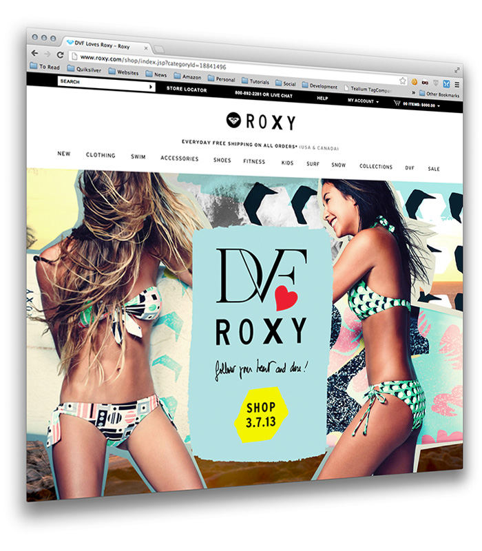 DVF loves Roxy